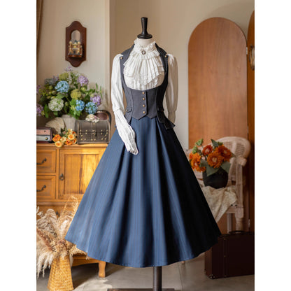 英国のお嬢様のクラシックベスト - Charcoal Black