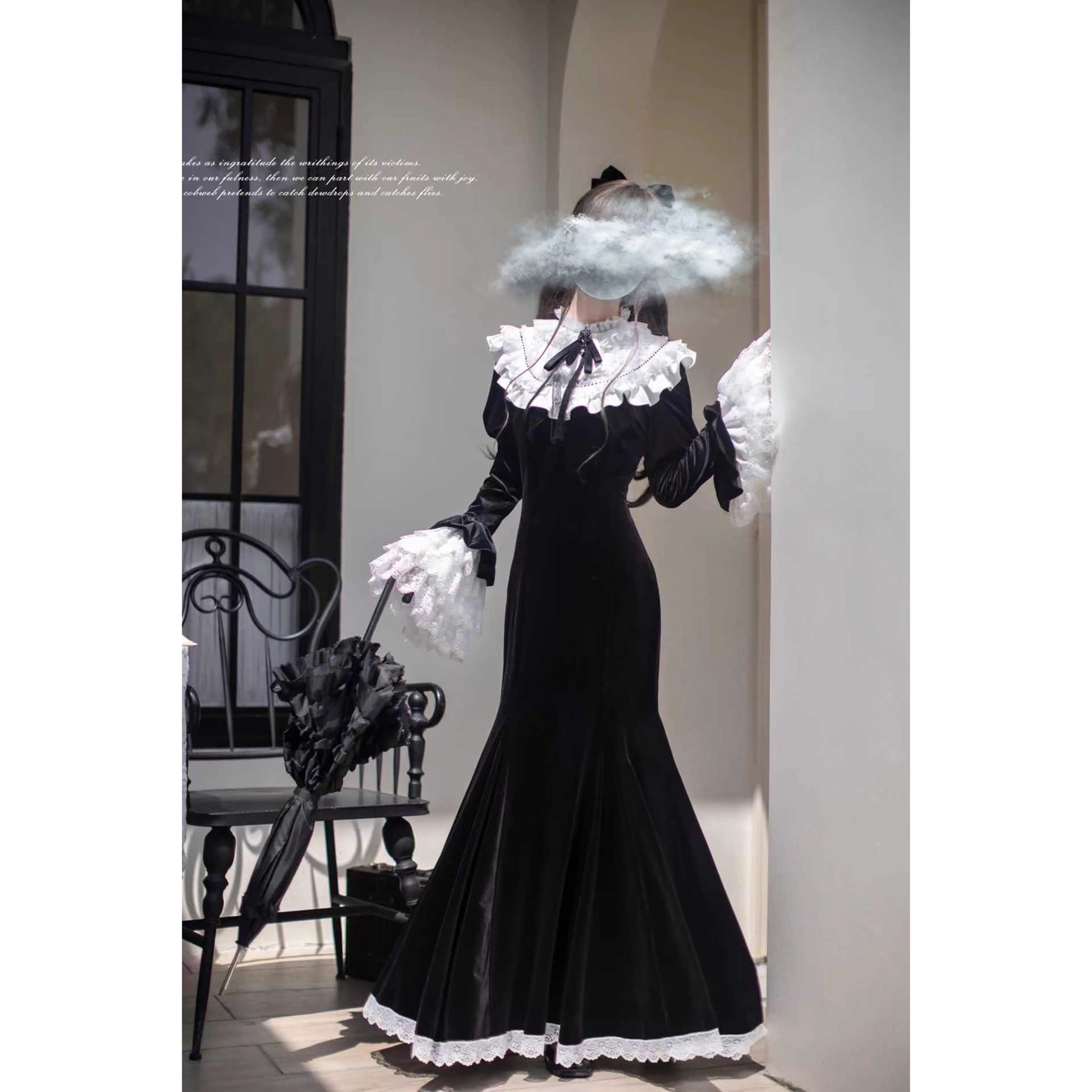 伯爵令嬢のベルベットマーメイドワンピース