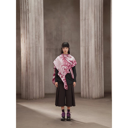 豹の挿絵ニットストール