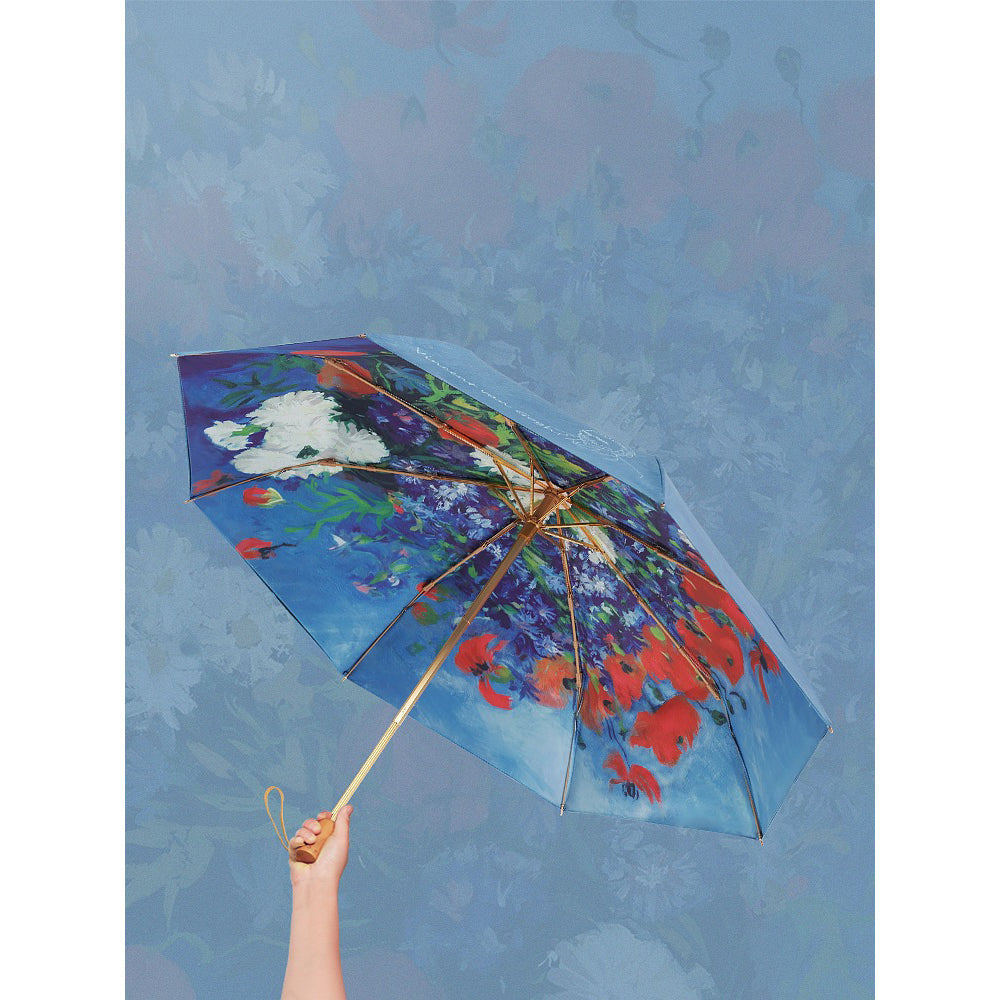 Vase with Cornflowers and Poppies折りたたみ傘