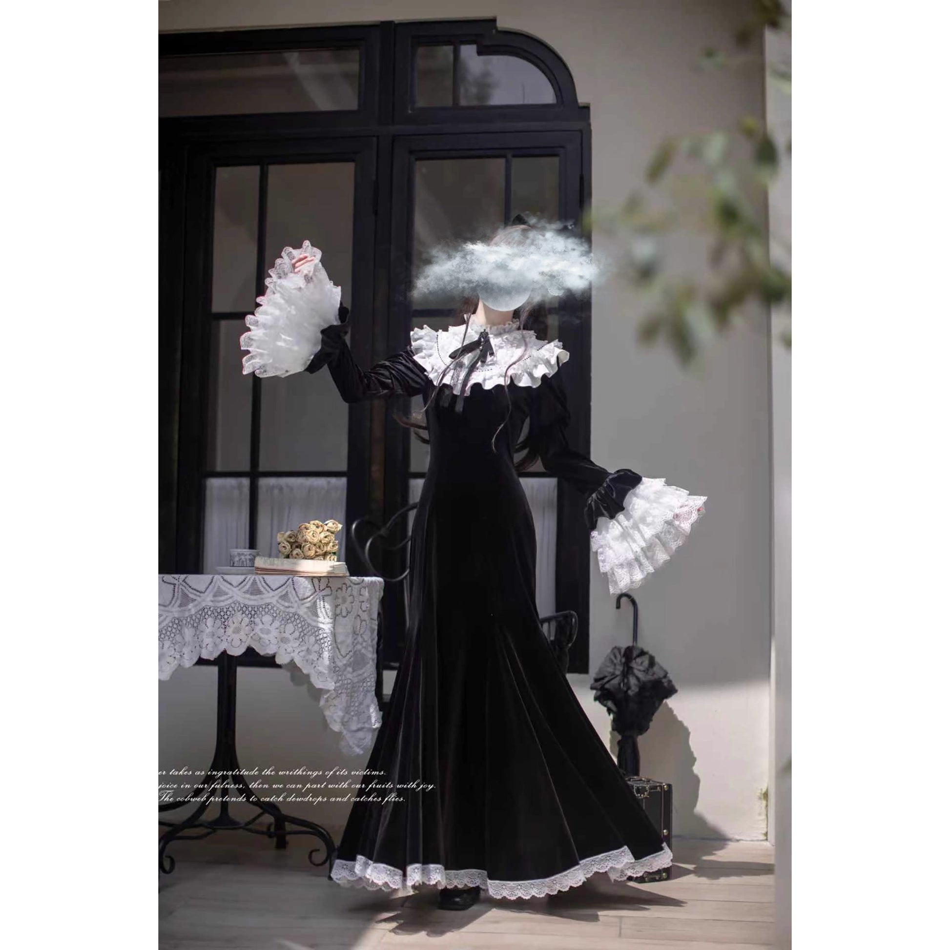 伯爵令嬢のベルベットマーメイドワンピース