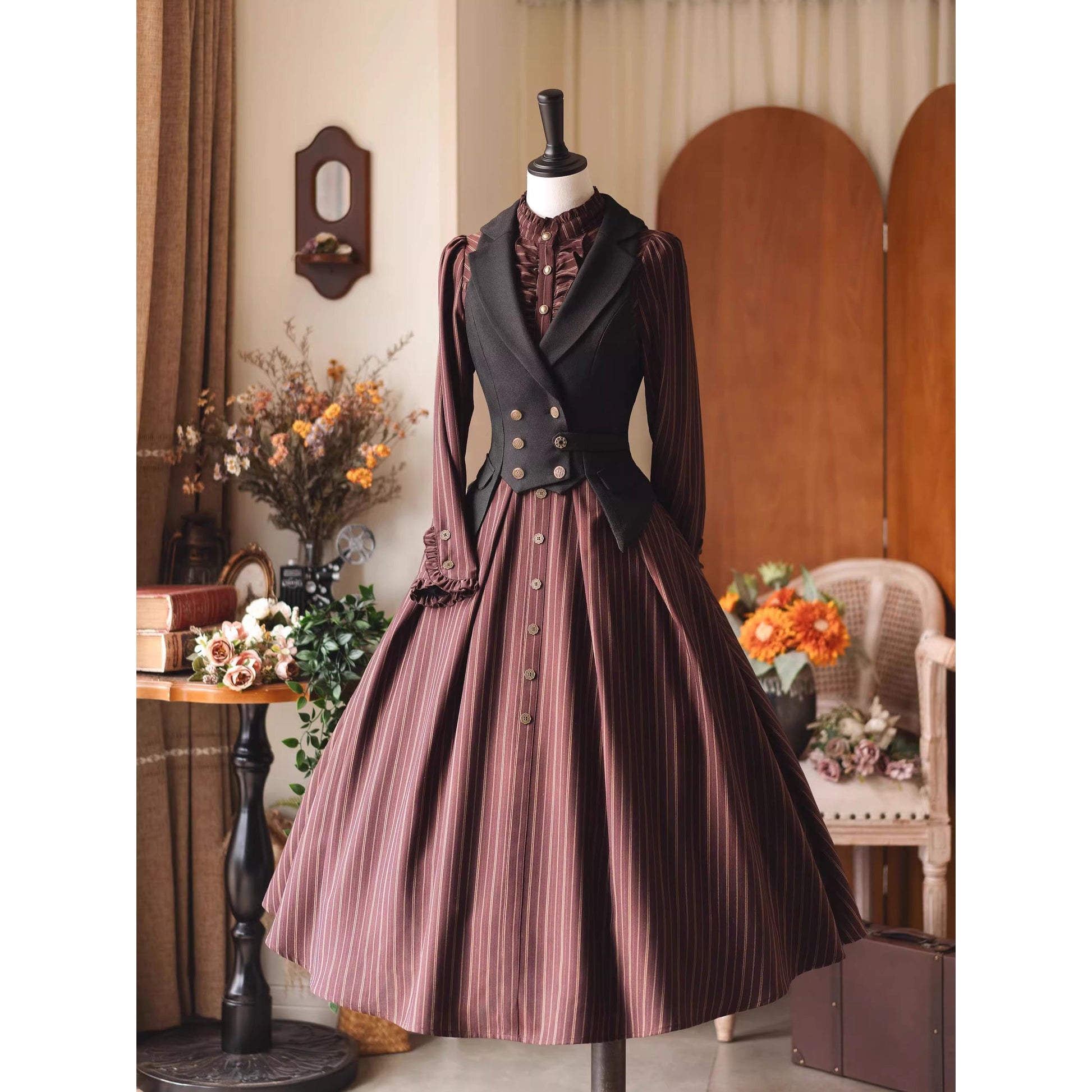 英国のお嬢様のテーラードベスト