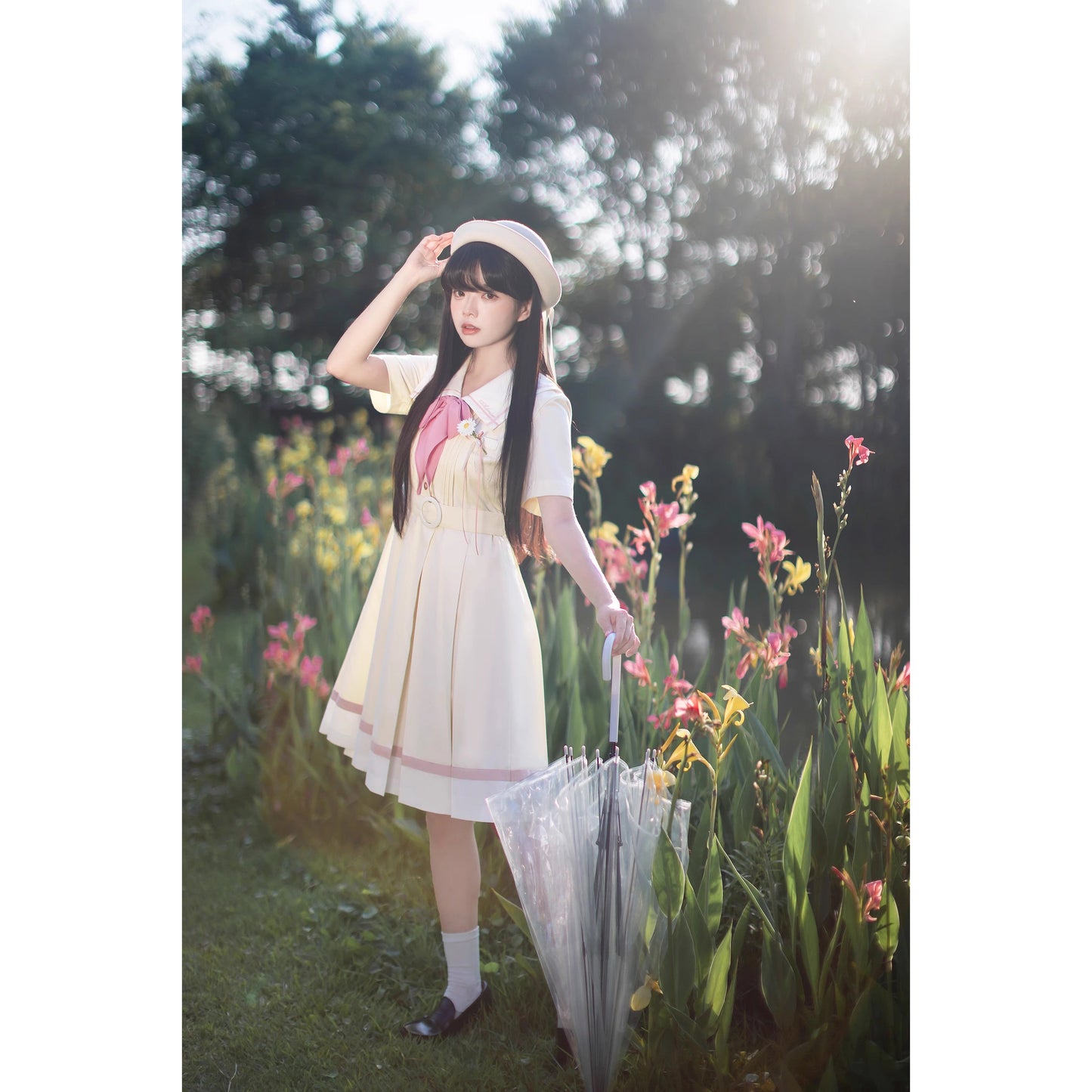 生成のお嬢様の文学セーラーワンピース