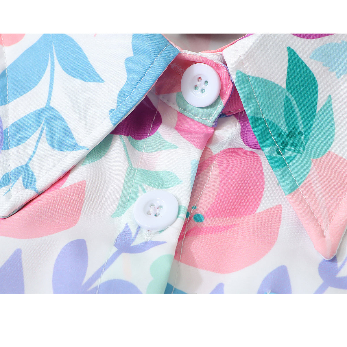 ドリーミーな花柄ショートシャツ