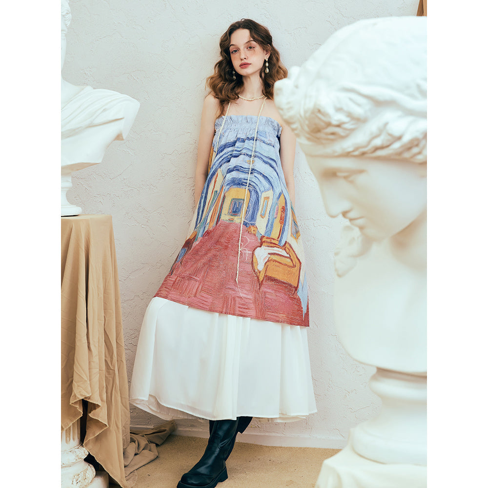 サン＝レミのサン＝ポール病院の廊下のアシンメトリースカート