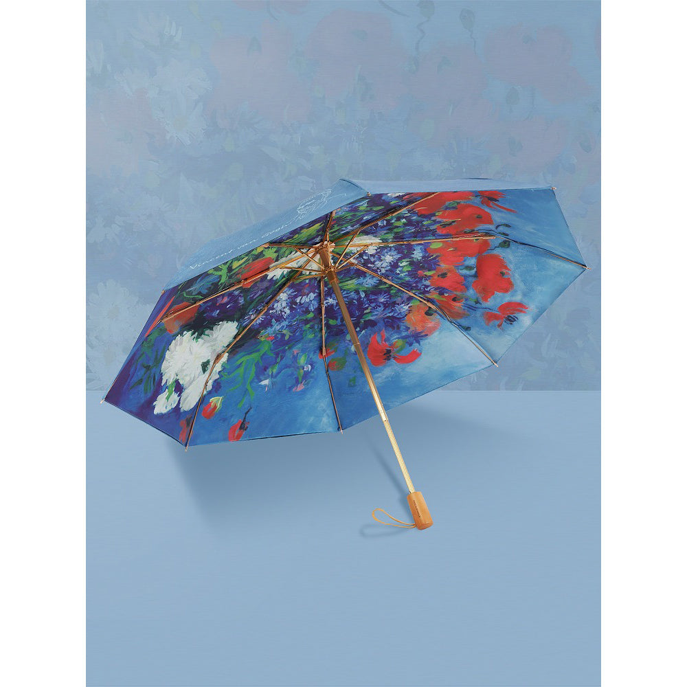 Vase with Cornflowers and Poppies折りたたみ傘