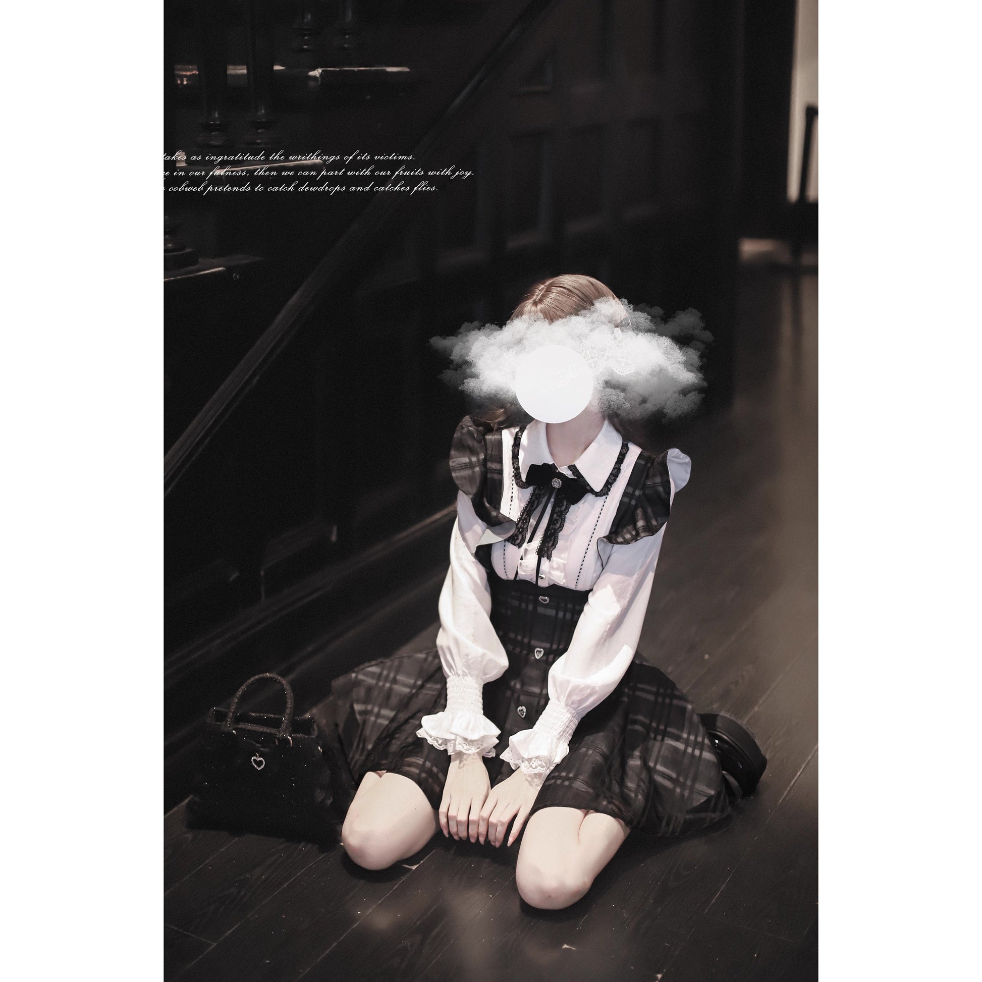 夜想曲を奏でるジャンパースカートとブラウス - Short Length