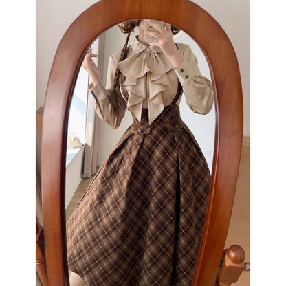 英国のお嬢様のクラシカルブラウス - Ecru Beige