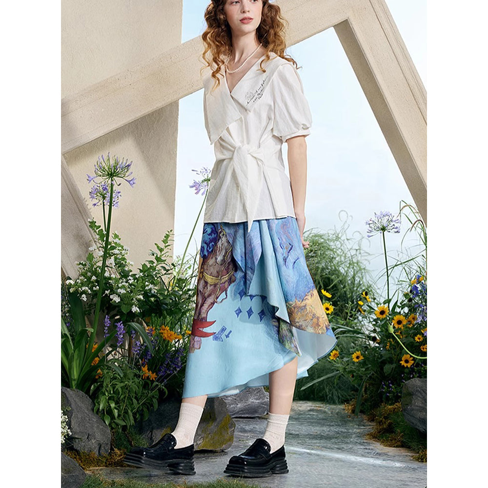 羊の毛刈りのアシンメトリースカート