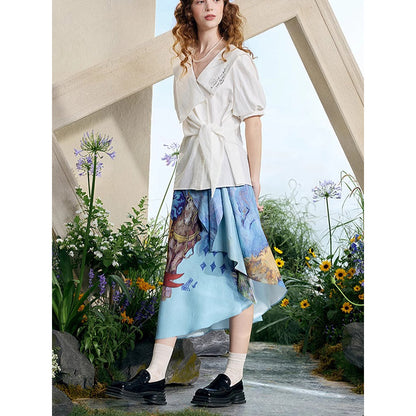 羊の毛刈りのアシンメトリースカート