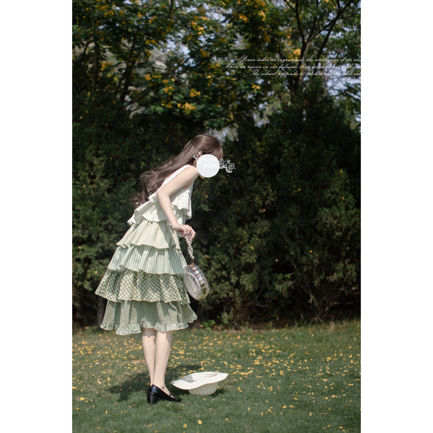 新緑の森のお嬢様のティアードワンピース