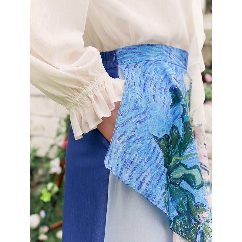 花咲く栗の枝のアシンメトリースカート