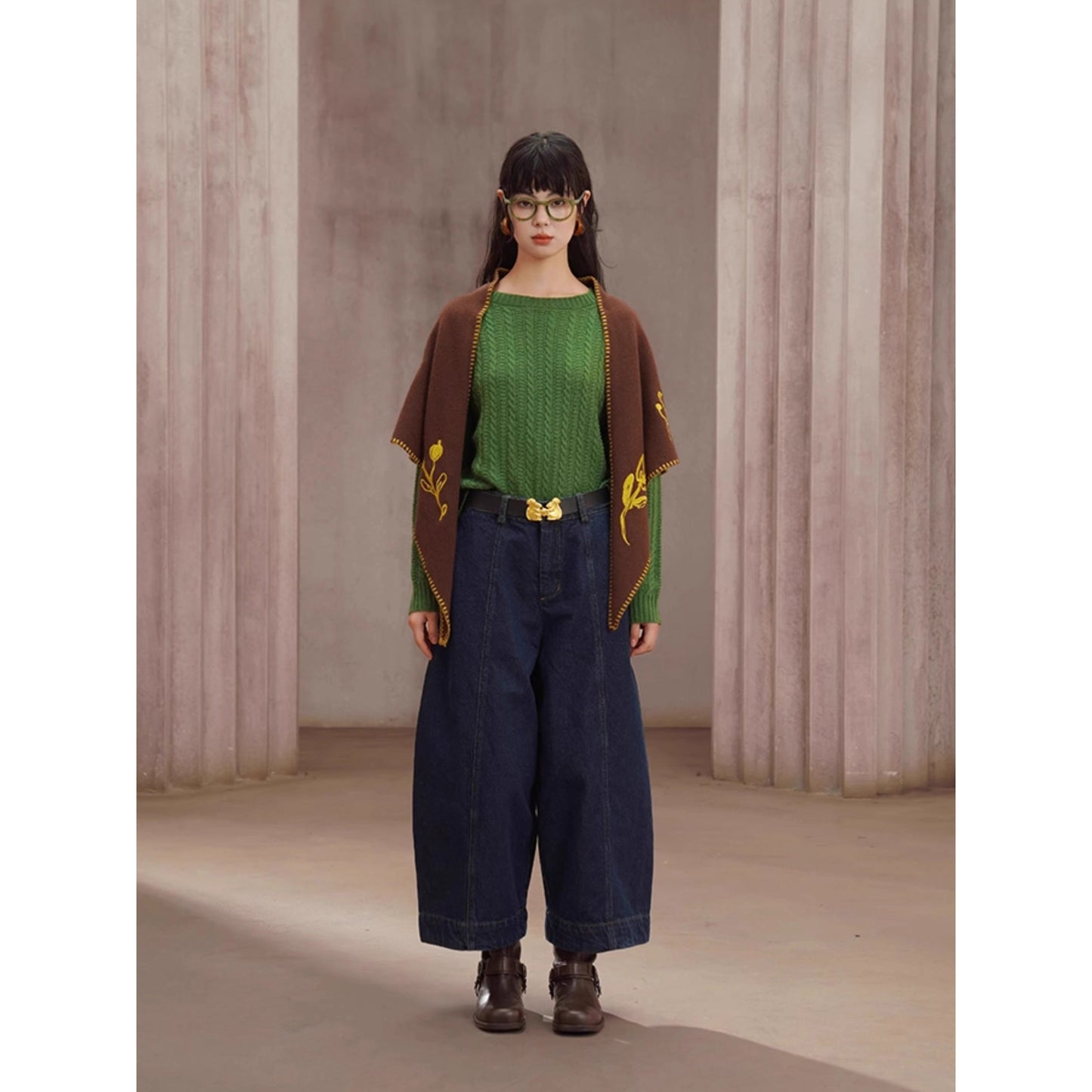 黄金のリスの留め具レザーベルト