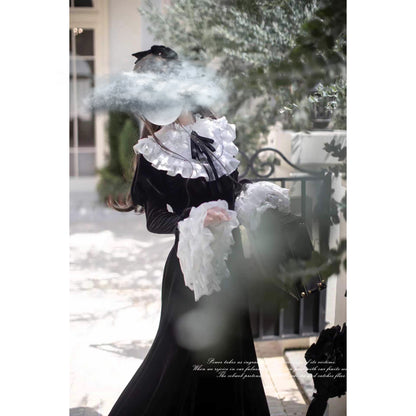 伯爵令嬢のベルベットマーメイドワンピース