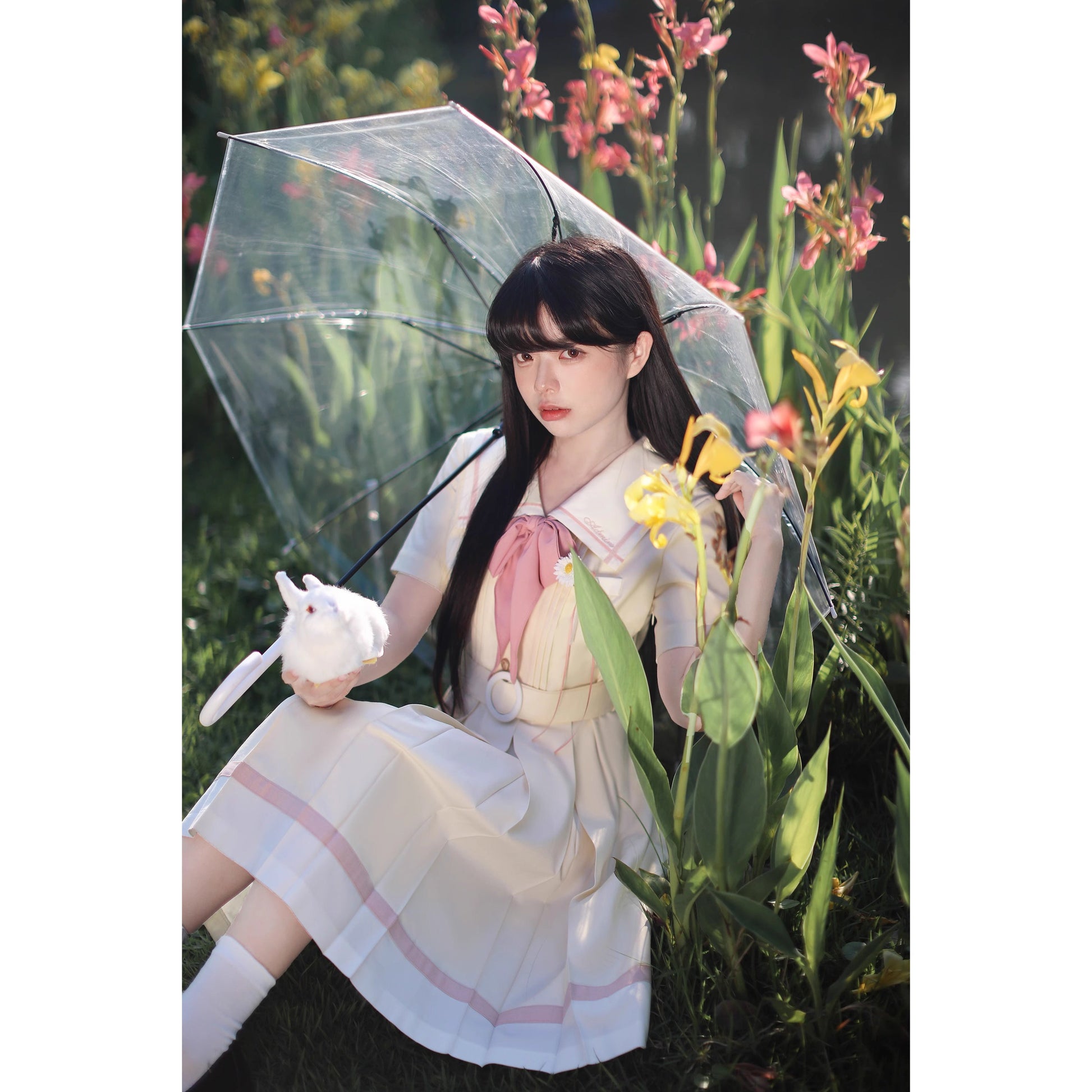 生成のお嬢様の文学セーラーワンピース