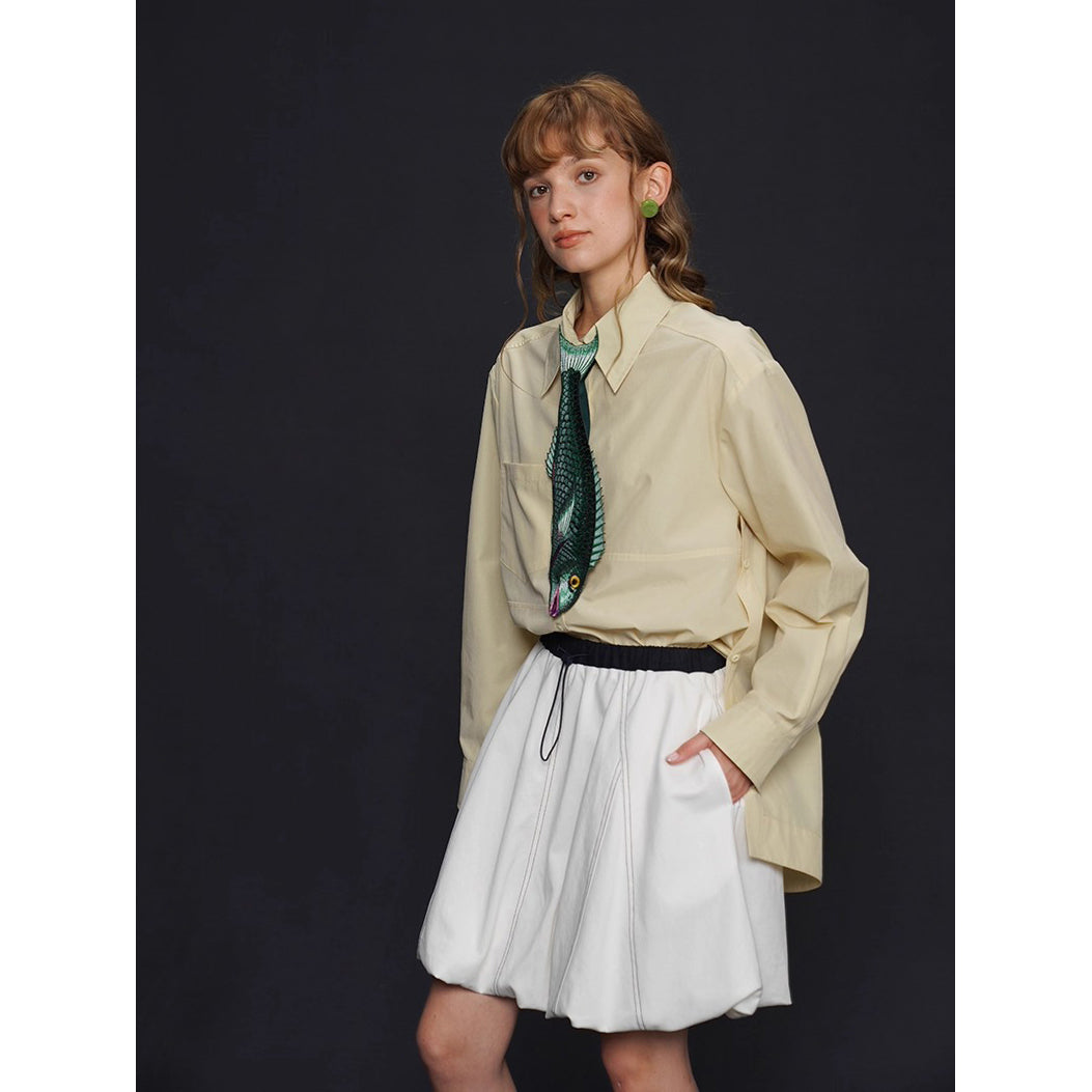 構築と余白のロングスリーブシャツ