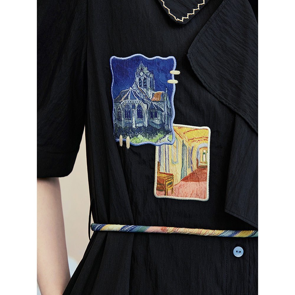 オーヴェルの教会の刺繍ワンピース