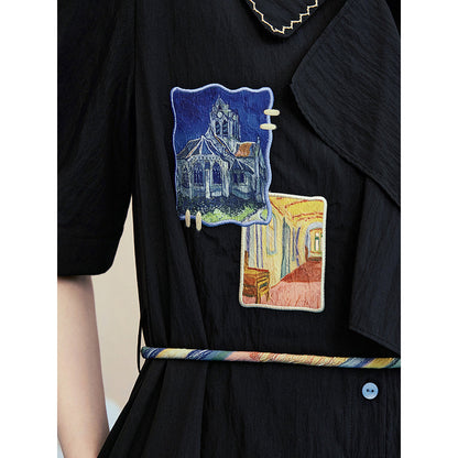 オーヴェルの教会の刺繍ワンピース