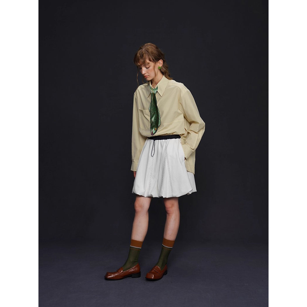 お魚の刺繍ネクタイ（グリーン）