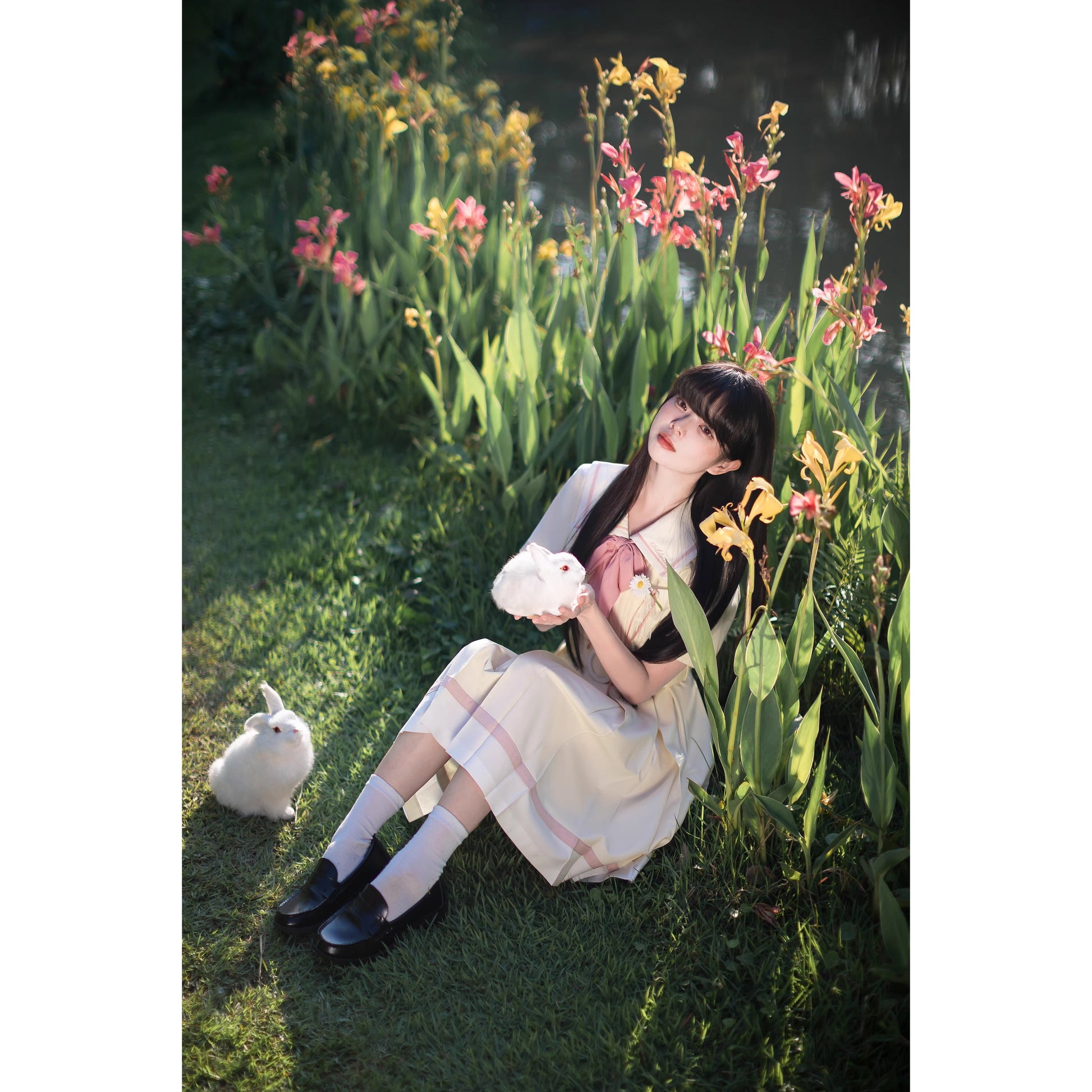 生成のお嬢様の文学セーラーワンピース