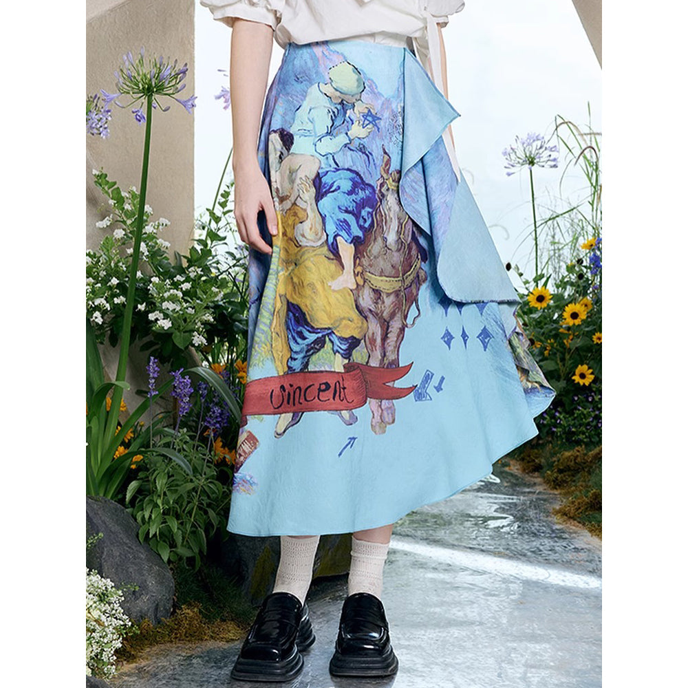 羊の毛刈りのアシンメトリースカート