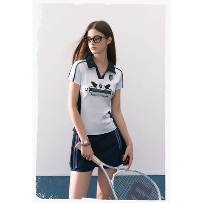 魔法学校のポロシャツとキュロットスカート