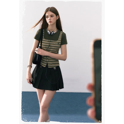 魔法学校のドッキングトップスとキュロットスカート