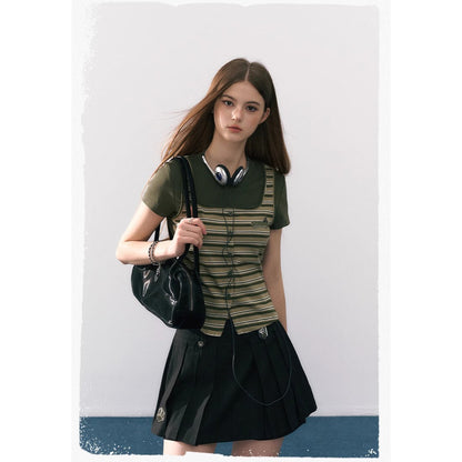 魔法学校のドッキングトップスとキュロットスカート