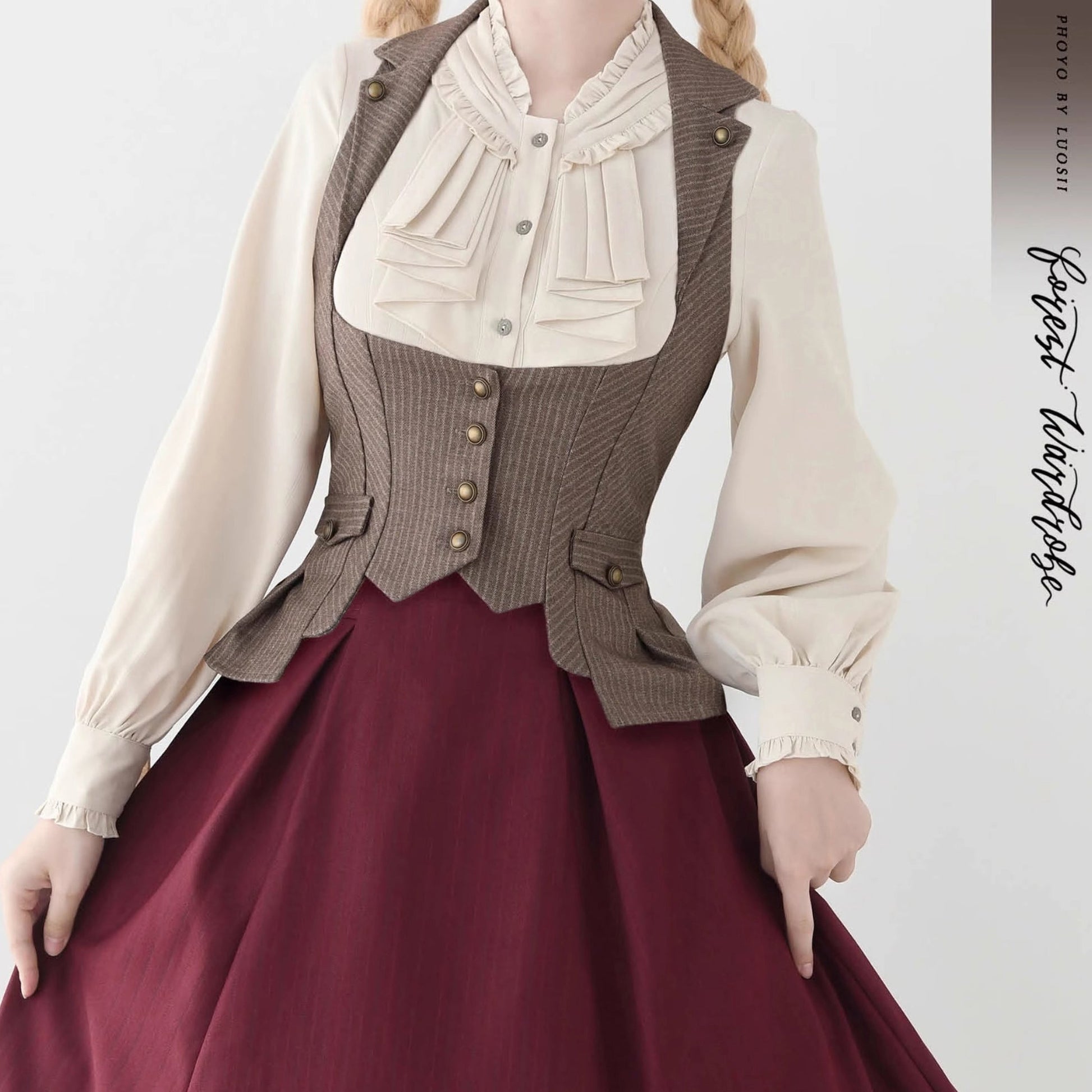 英国のお嬢様のクラシックベスト - Light Brown