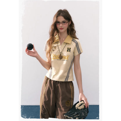 魔法学校のポロシャツと刺繍ロングパンツ