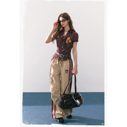 魔法学校のポロシャツと刺繍ロングパンツ