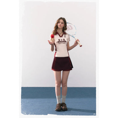 魔法学校のポロシャツとキュロットスカート