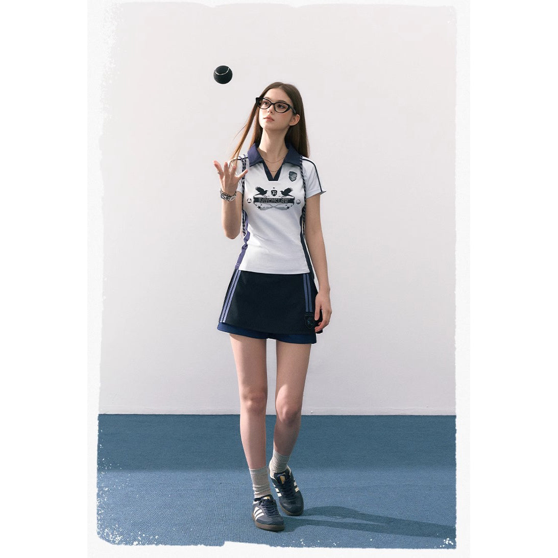魔法学校のポロシャツとキュロットスカート