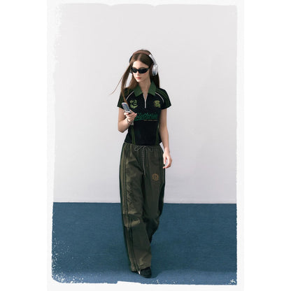 魔法学校のポロシャツと刺繍ロングパンツ