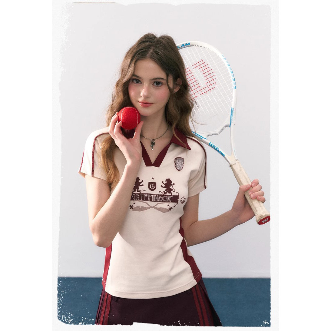 魔法学校のポロシャツとキュロットスカート