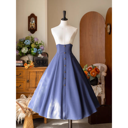 英国のお嬢様のヴィクトリアンスカート - Oriental Blue