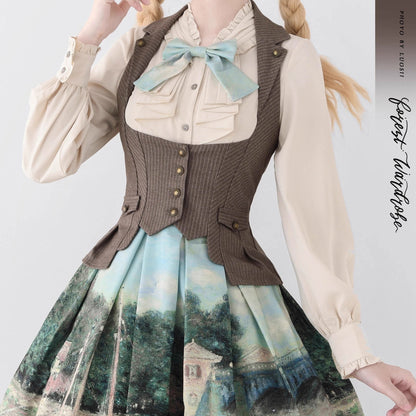 英国のお嬢様のクラシックベスト - Light Brown