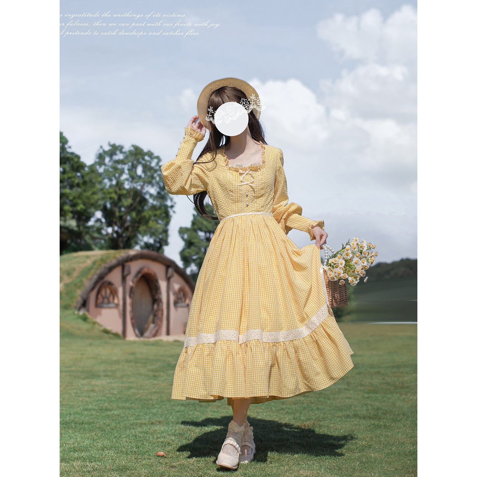 Dandelion Yellow Retro Dress and Apron – remulia Dandelion Yellow Retro Dress and Apron – remulia