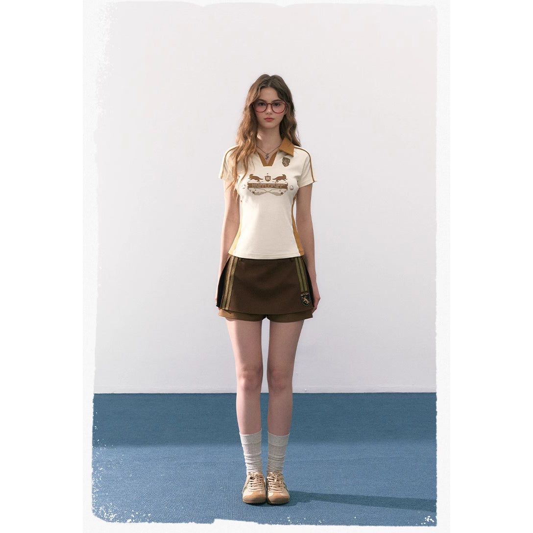 魔法学校のポロシャツとキュロットスカート