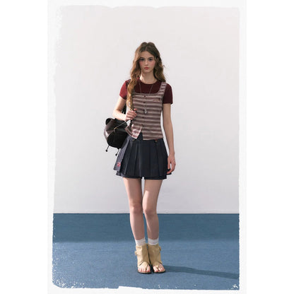 魔法学校のドッキングトップスとキュロットスカート