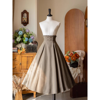 英国のお嬢様のコルセットスカート - Olive Drab