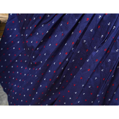 濃紺の錨の挿絵ヘップバーンワンピース