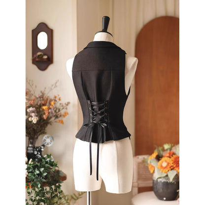 英国のお嬢様のテーラードベスト