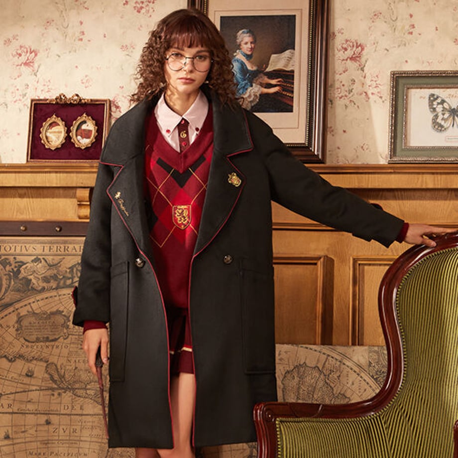 wizard school hooded long coat 