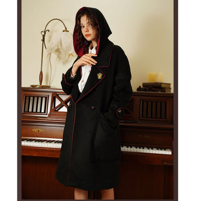 wizard school hooded long coat 