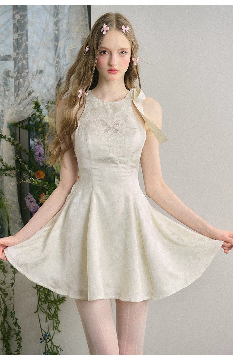 Milky Way Jacquard Princess Skirt Cheongsam Dress