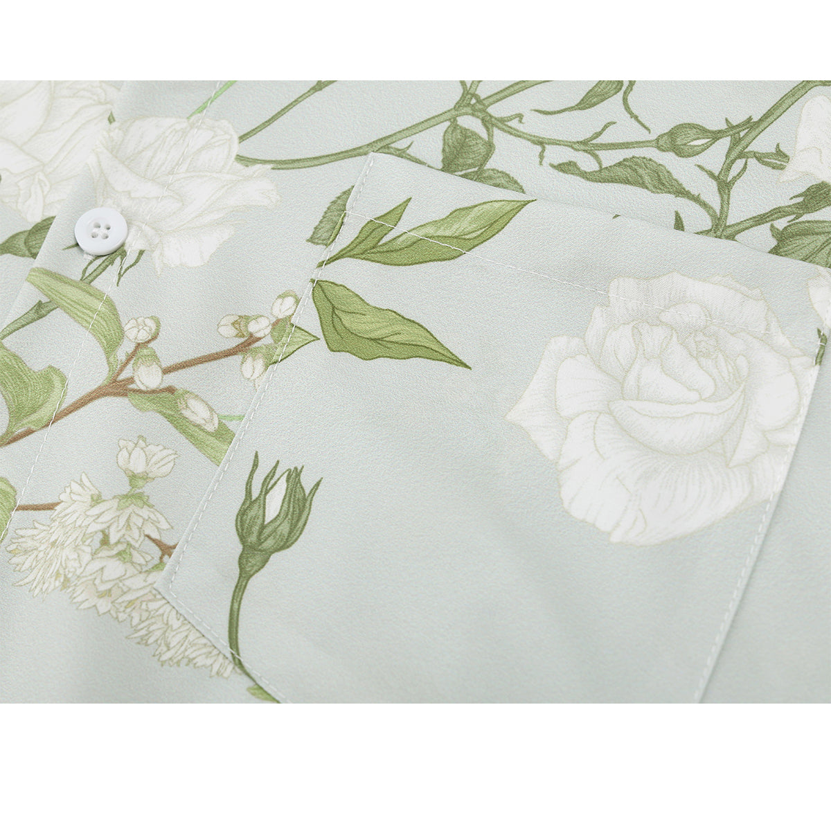 蕾咲く薔薇柄シャツ