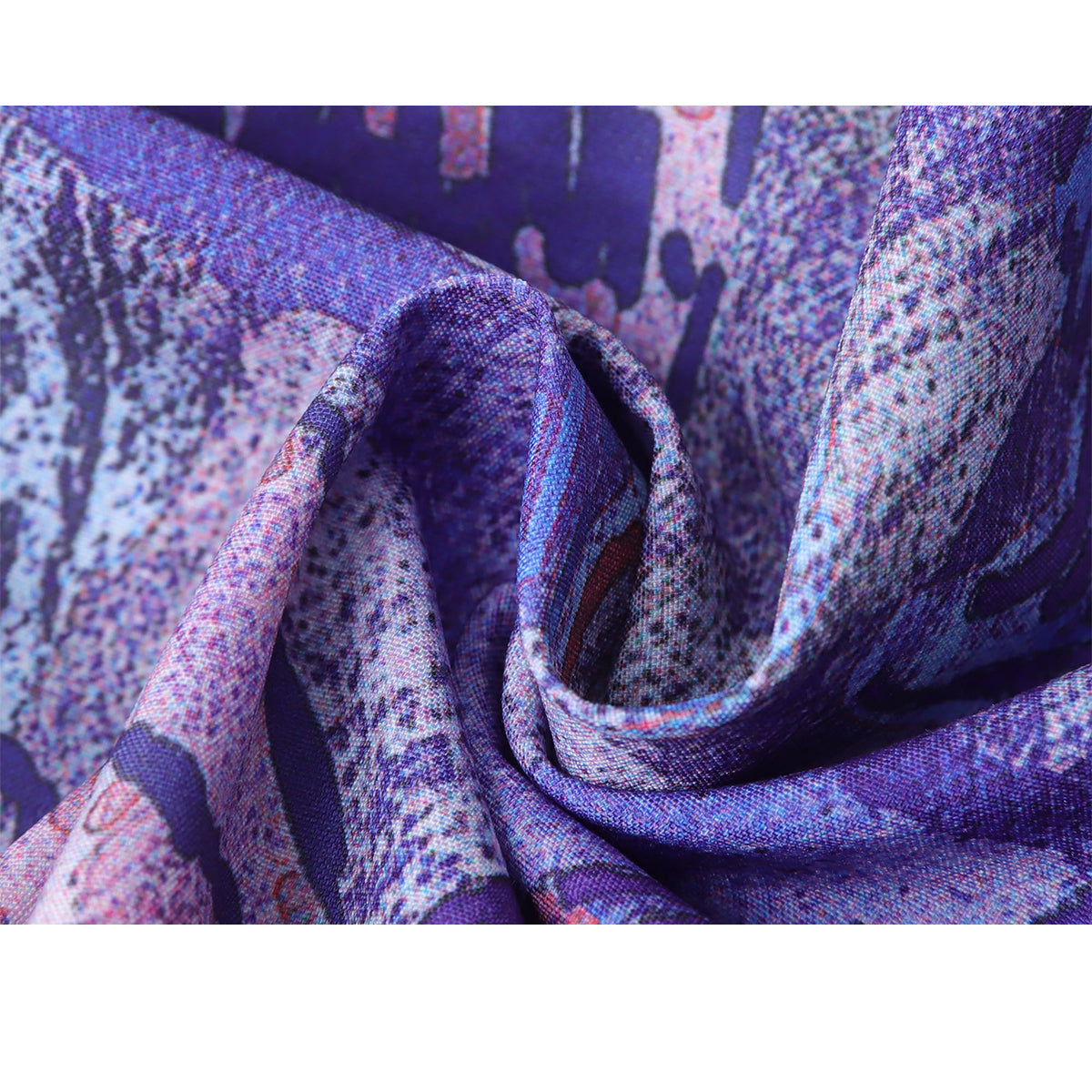 本紫の花の抽象画ショートシャツ