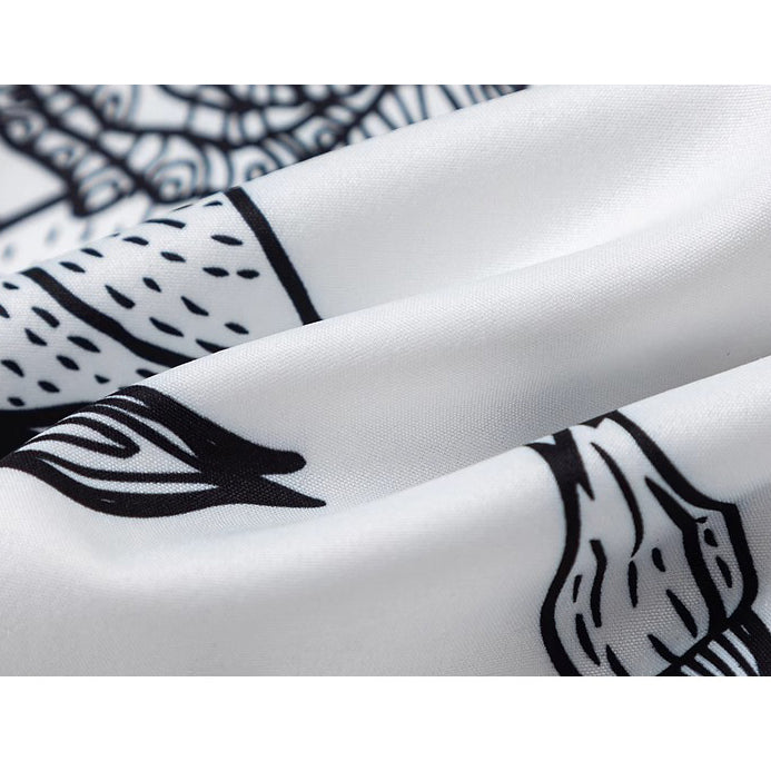 百合の花の線画ショートシャツ