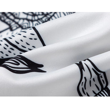 百合の花の線画ショートシャツ